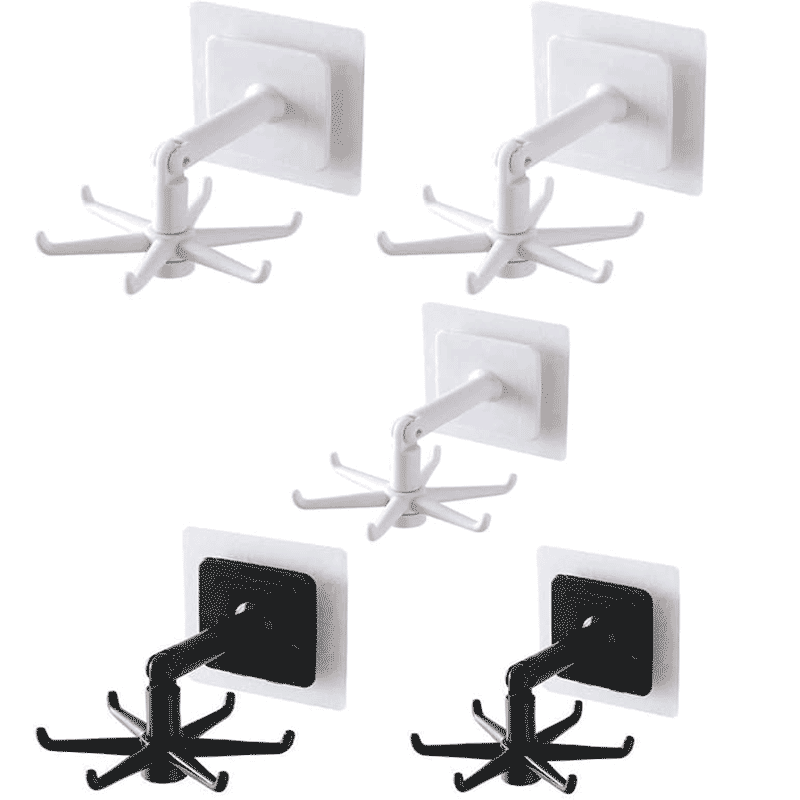 (5 পিছ) ওয়াল হুক বহুমুখী রোটেট