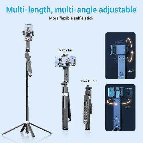 Q 515 TK Auto Face Tracking AI Gimble Selfie Stick Tripod