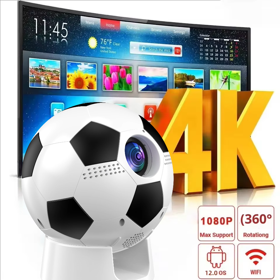 Football Projector-Android 11 LED Portable Smart Multimedia Projector