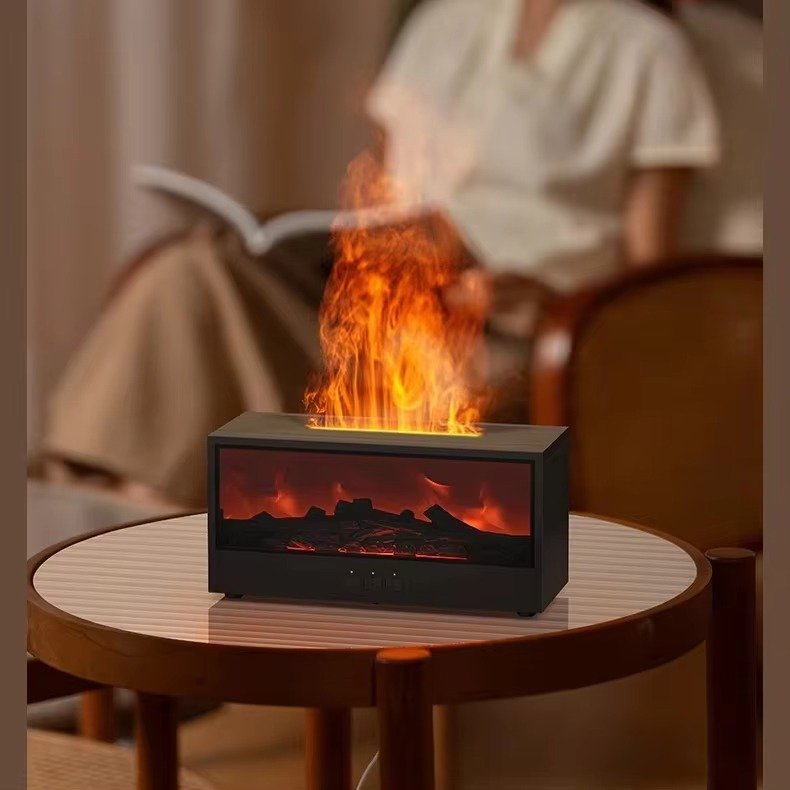 3D Charcoal Fireplace Humidifier with Remote Control